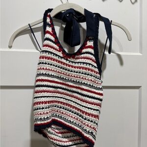 Moon & Madison Red, White, and Blue Knit Top